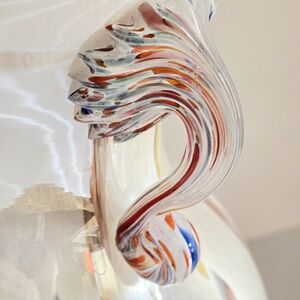 Vintage Murano Silvestri Arte Murano Lavorazione Iridescent Millefiori Vase